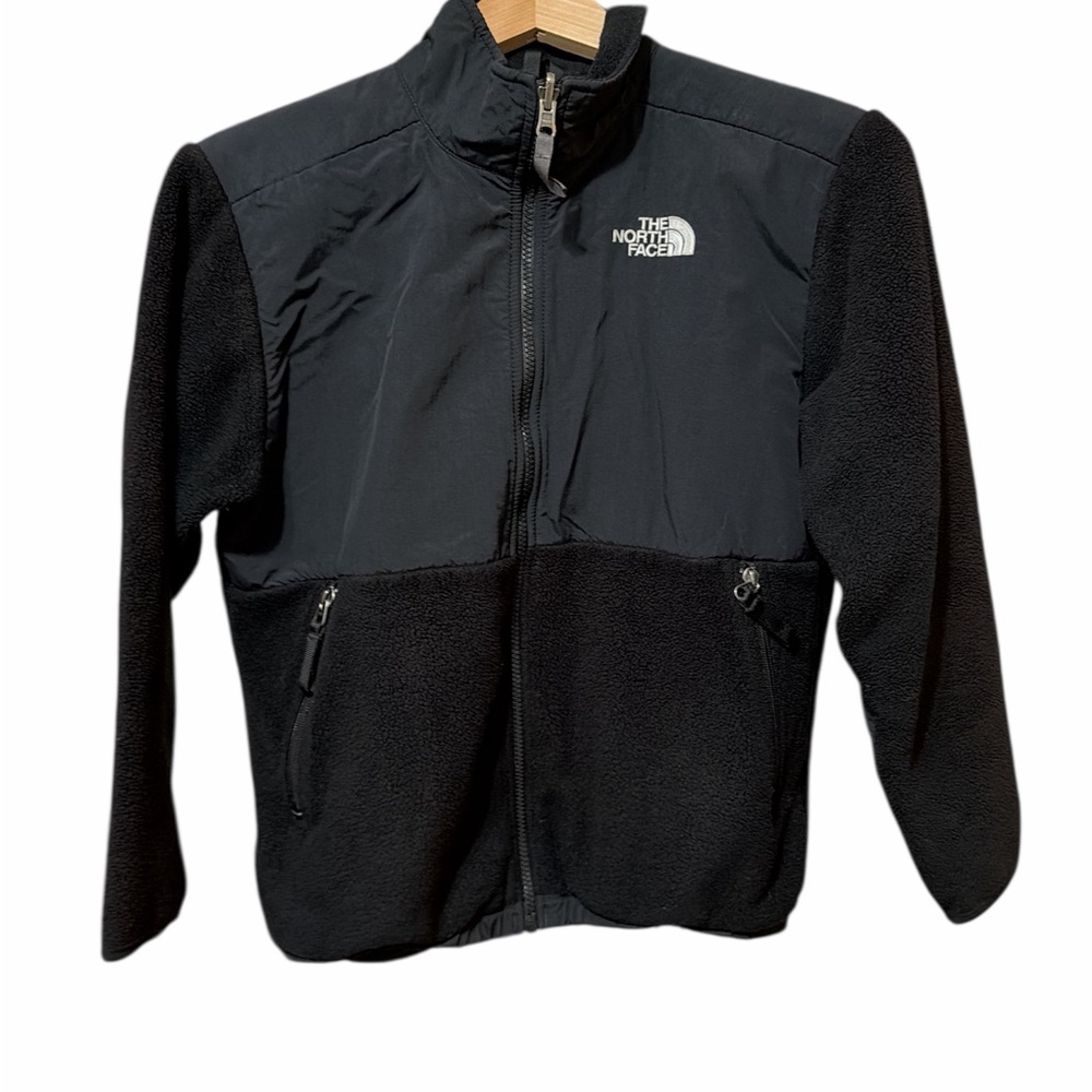 Boys The North Face black Denali fleece jacket size Large